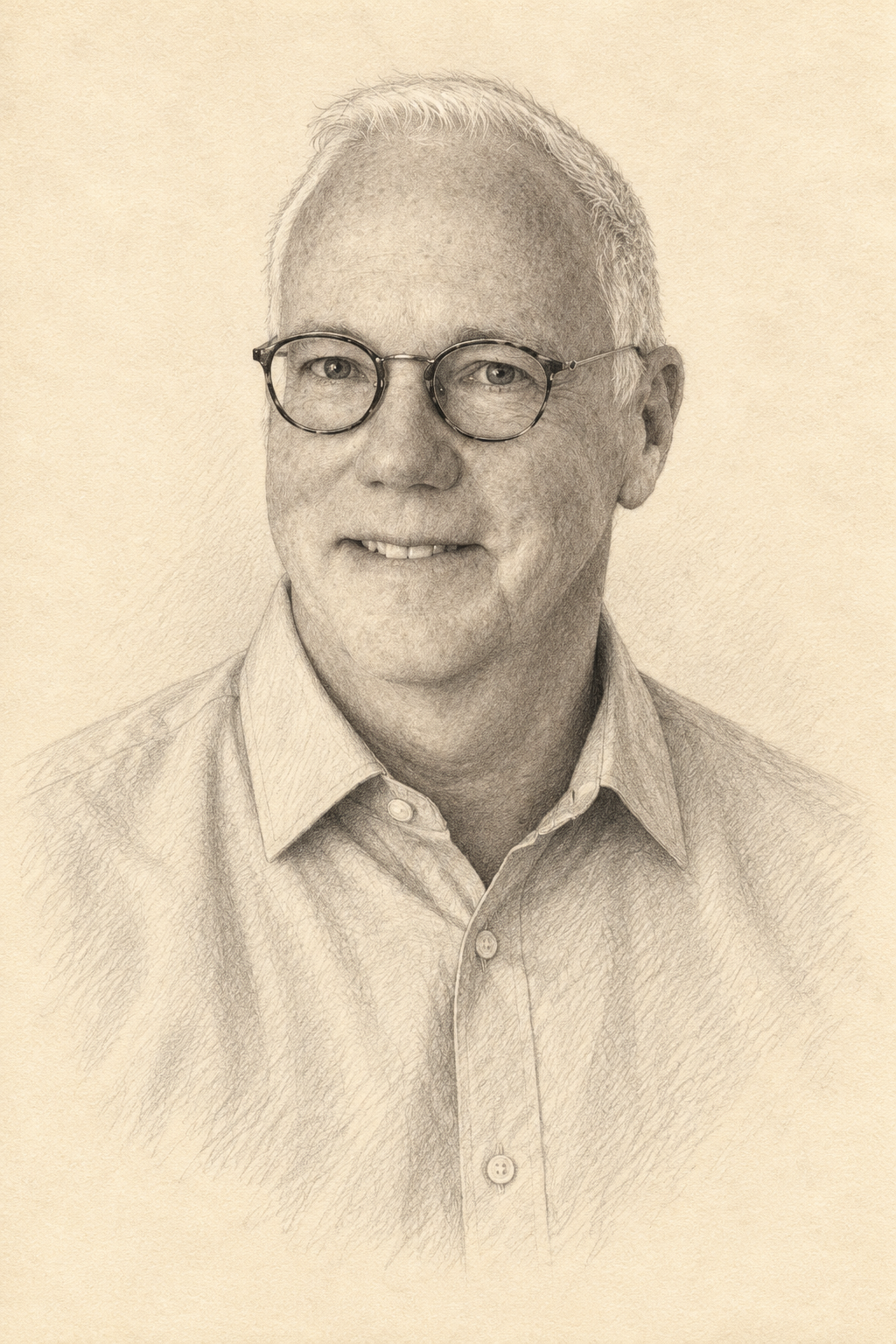 Pencil portrait of Kevin McQuown